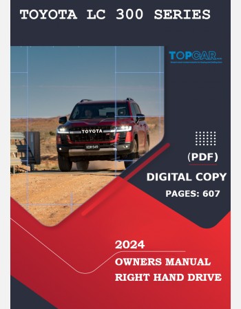 toyota land cruiser 300 series 2024 owners manual